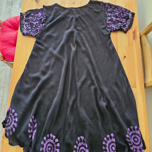 Women Hindus Summer short Sleeve Dress - Picture 4 of 12